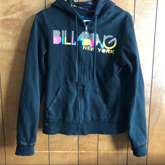 Reversible Billabong Black Jacket Coat Long Sleeve Front Zipper - Picture 7 of 11